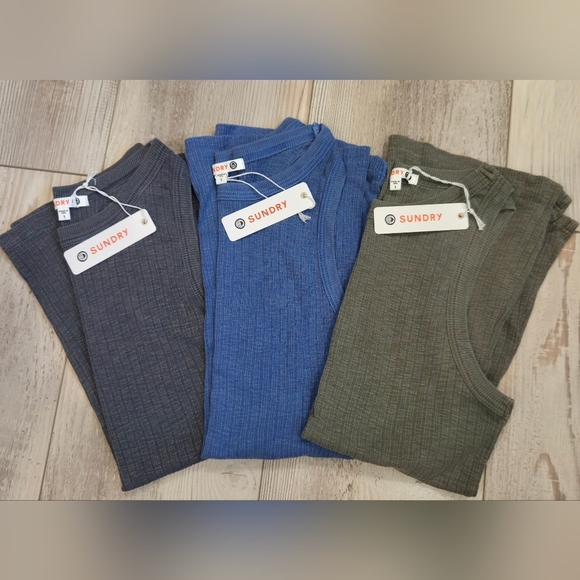 Sundry By "Anthropologie" Blue Ribbed Tank Top - Picture 5 of 6